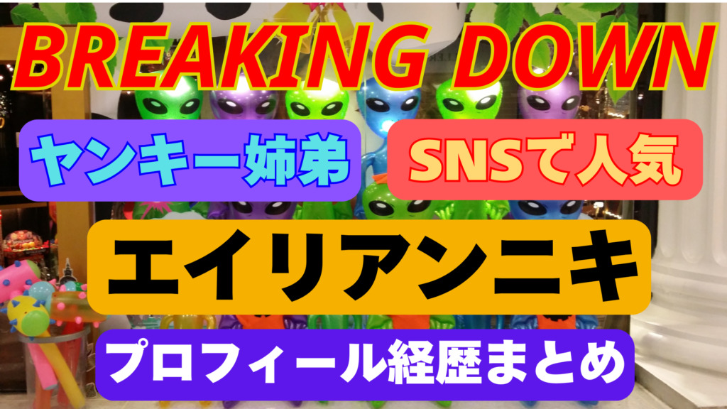 ブレイキングダウンで話題のエイリアンニキ弟のプロフィールや経歴をwiki風にまとめた記事のアイキャッチ画像