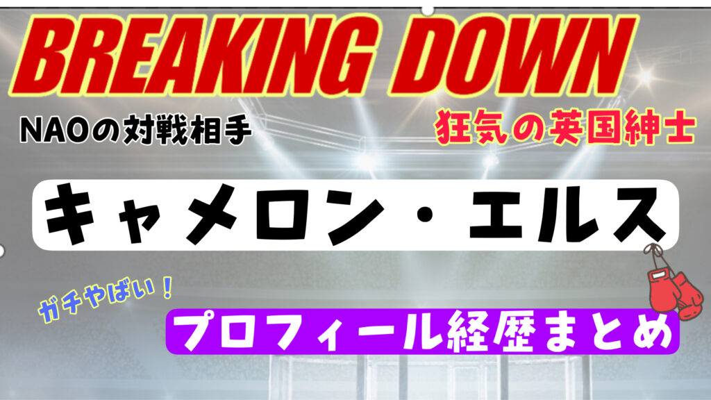 NAOの対戦相手「キャメロンエルス」の強さがガチヤバい！【wikiまとめ】