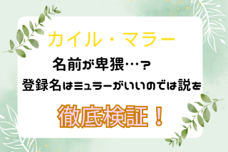 中日の新外国人マラーだと登録名卑猥になっちゃうからミュラーがいい説