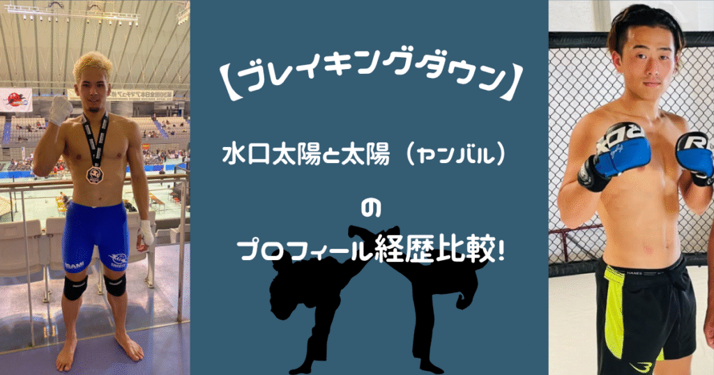 水口太陽と太陽（ヤンバル）のプロフィール経歴比較！【ブレイキングダウン】
