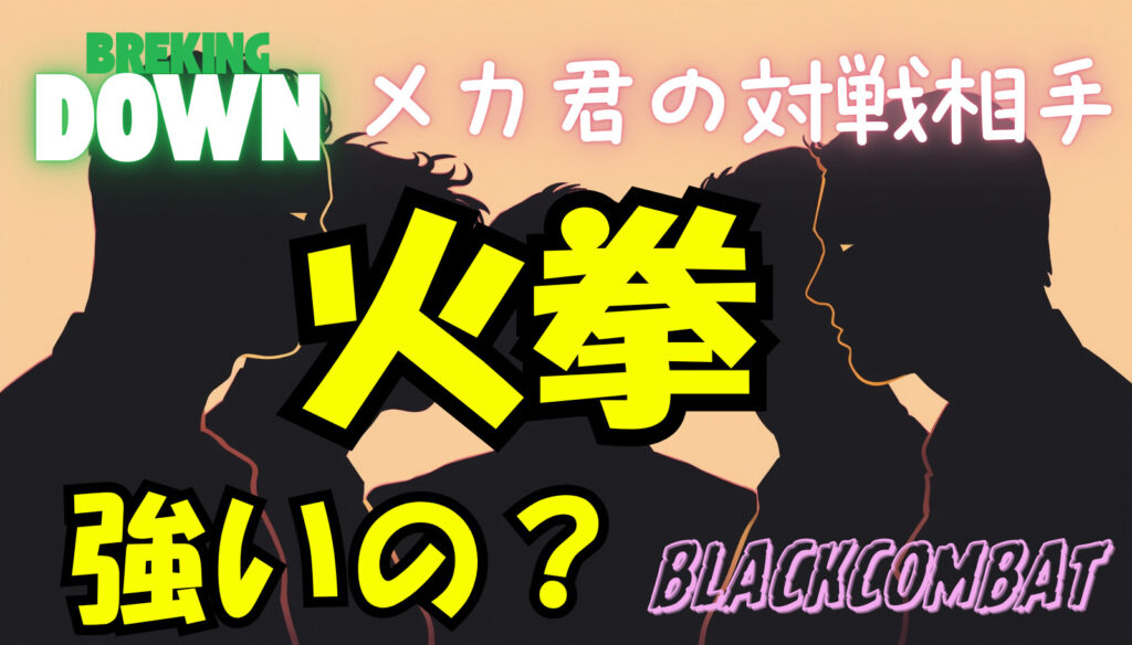 【ブラックコンバット】メカ君の対戦相手の火拳のwikiプロフィール戦績